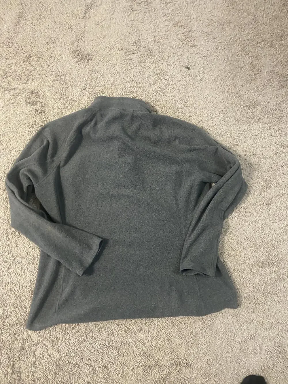 The North Face Jacket Mens XL Gray Fleece 1/4 Zip Pullover Hiking Outdoor Layer